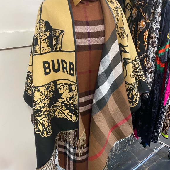 Nova Plaid Reversible Poncho Wrap - Picture 1 of 1